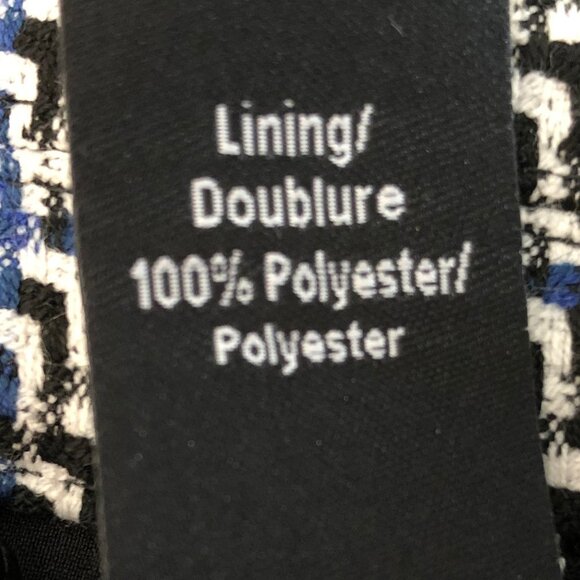 Sigrid Olsen New Fusion Plaid 2 Button Notch Collar Coat Blk White Red Sz 12 NWT - Picture 12 of 15